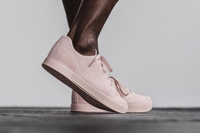 Nobull Blush Canvas Men's Trainers Pink | USA M1454Q